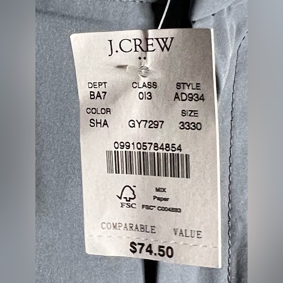 J.CREW Factory NWT Thompson Flex Tapered Pant 33X30 - Picture 7 of 8